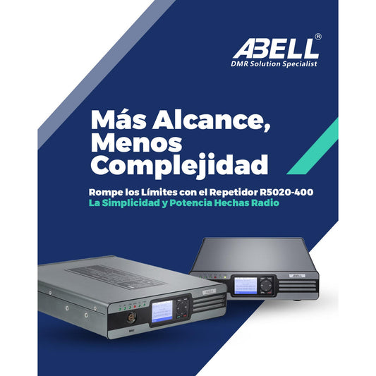 Repetidor de frecuencia Abell R5020-400 UHF 400-470MHz Protocolo ETSI TDMA DMR