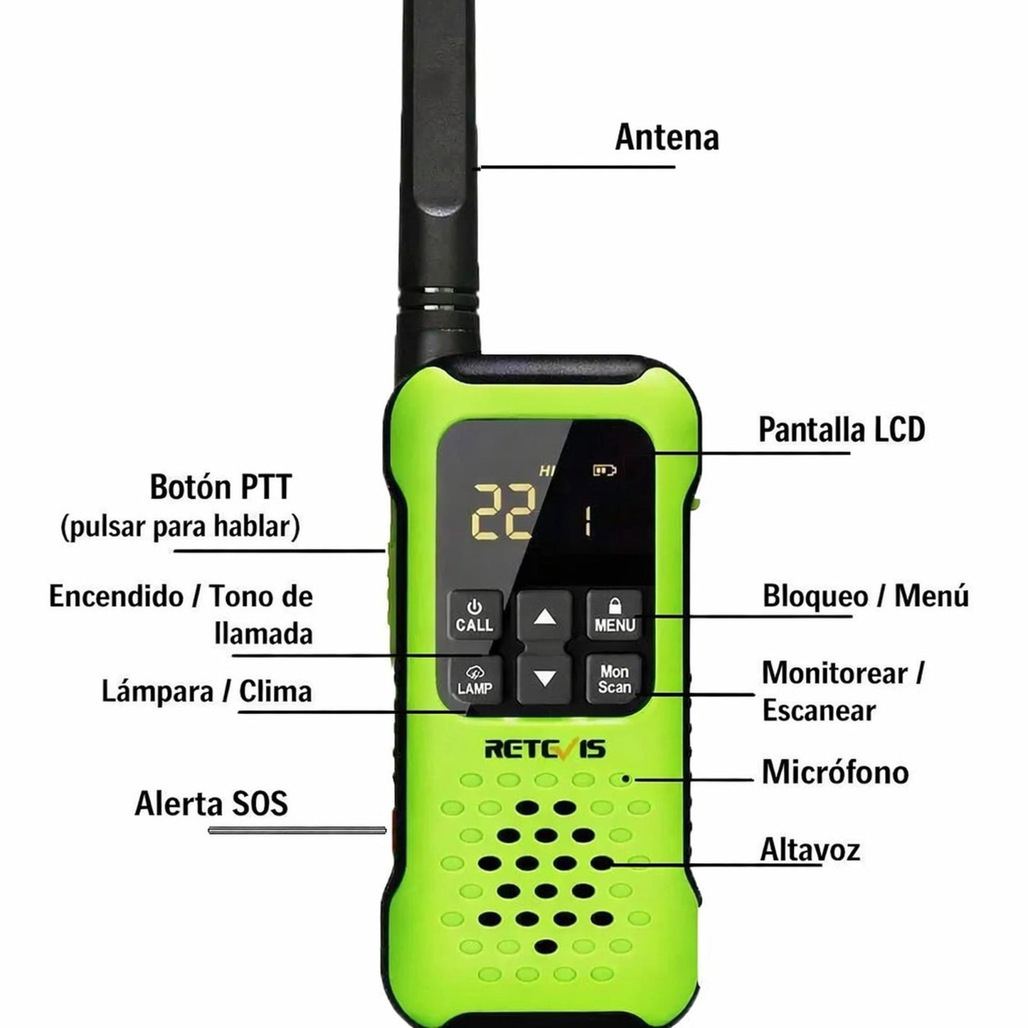 Par radios walkie talkie Retevis RT49P FRS sumergibles flotantes