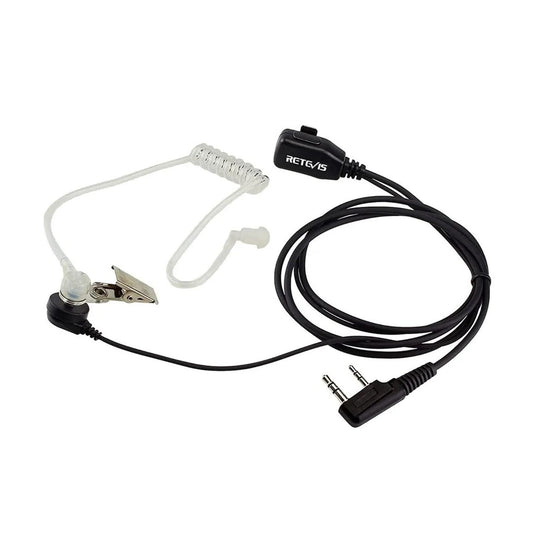 Auricular manos libres Retevis C9003B tipo escolta tubo de aire transparente compatibles con Kenwood Baofeng tXPRO