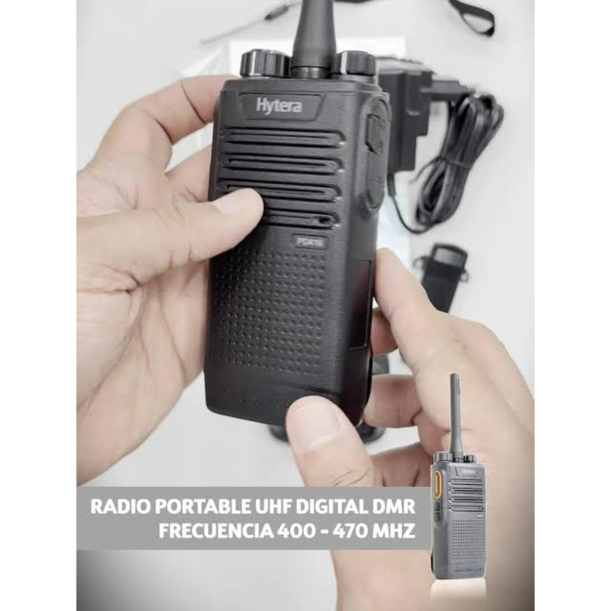 Radio walkie talkie Hytera PD416 DMR Digital y Analógico UHF IP55