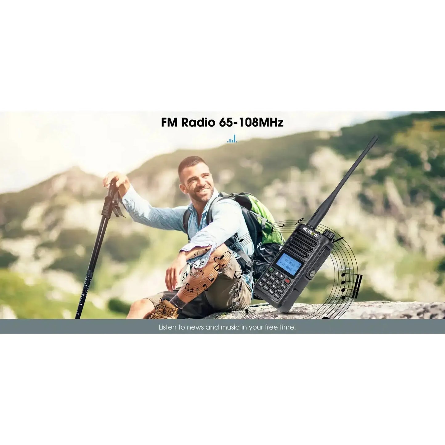 Radio walkie talkie Retevis RA89 Sumergible Banda UHF/VHF/FM 10W de potencia analógico