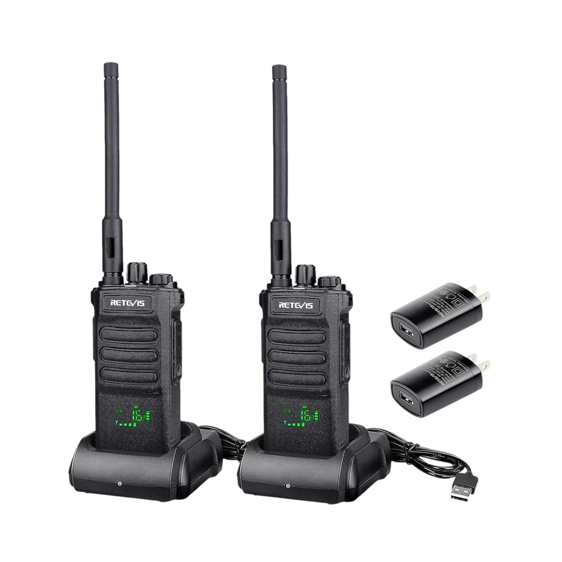 Par de radios Walkie Talkie Retevis RT86 Largo alcance 10W UHF 16 canales analógicos