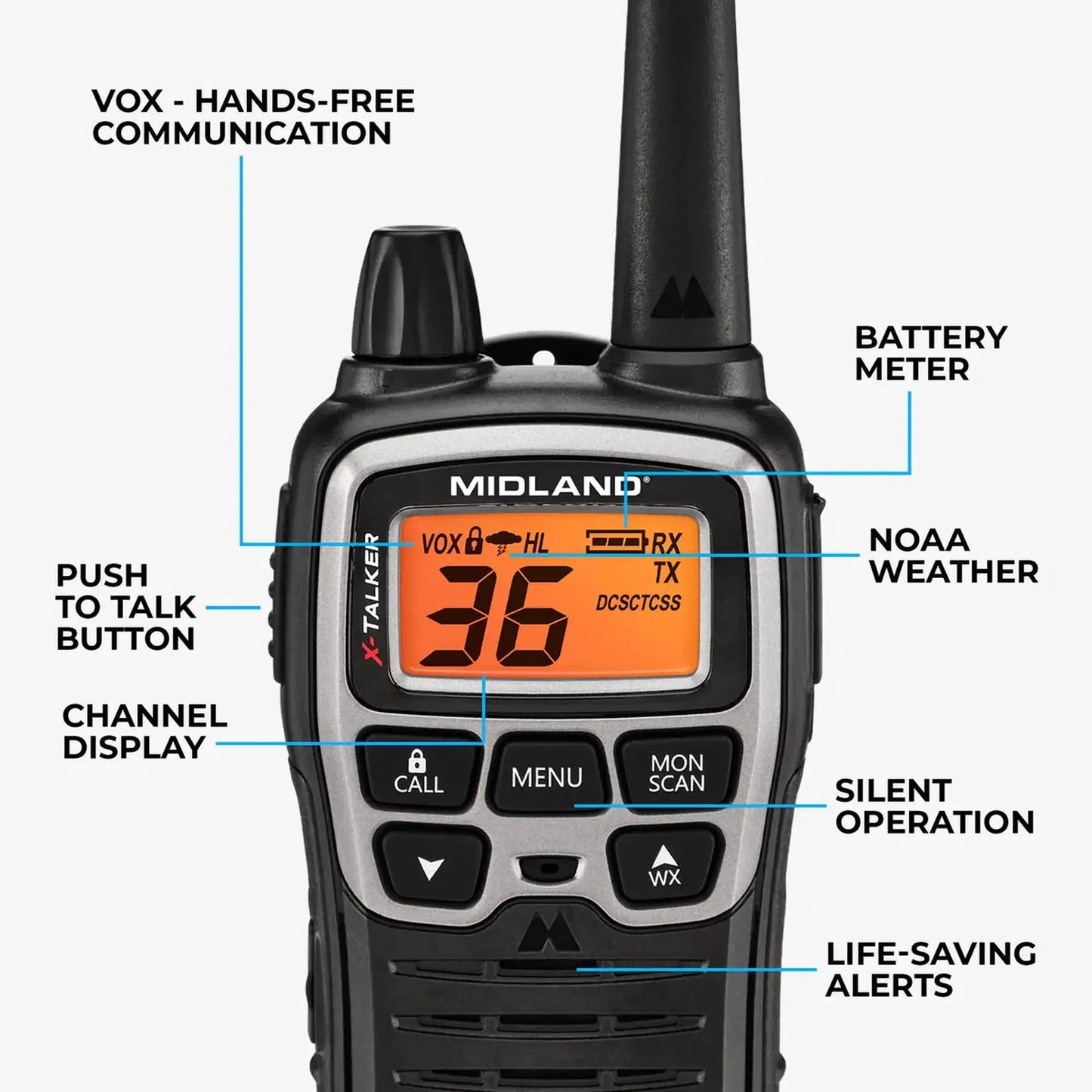 Radios walkie talkie Midland T71VP3 X-Talker GMRS FRS