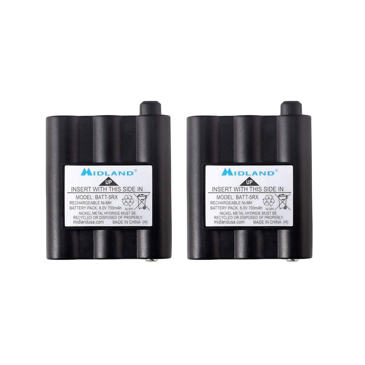 Par de baterías Midland BATT5RX AVP17 compatible con T290 T295 GXT1000 GXT1050