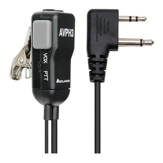 Par de auriculares manos libres Midland AVPH3 PTT Vox diadema audífono tipo escolta
