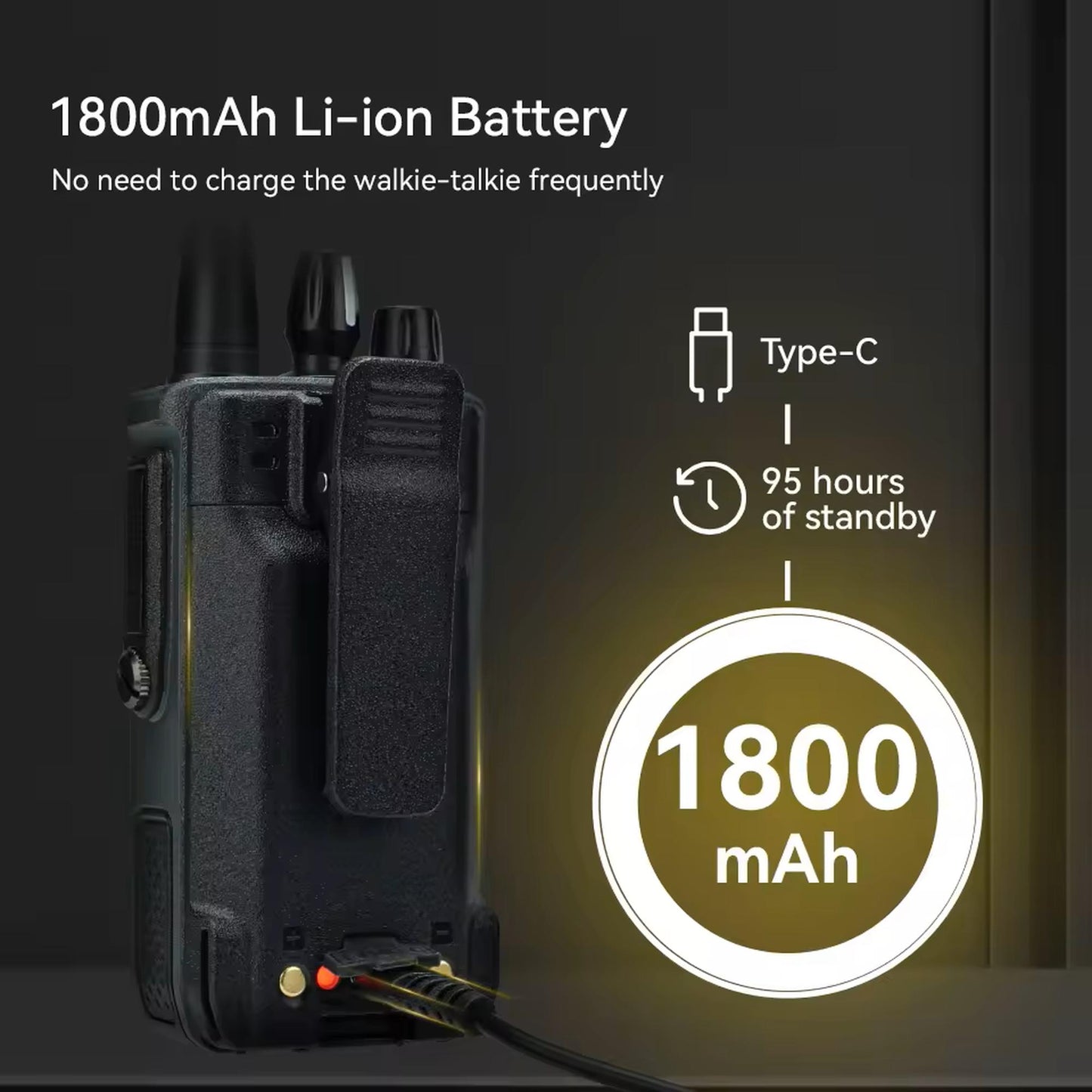 Radio walkie talkie Retevis C1 Sumergible Banda dual UHF/VHF 5W Uso rudo Analógico