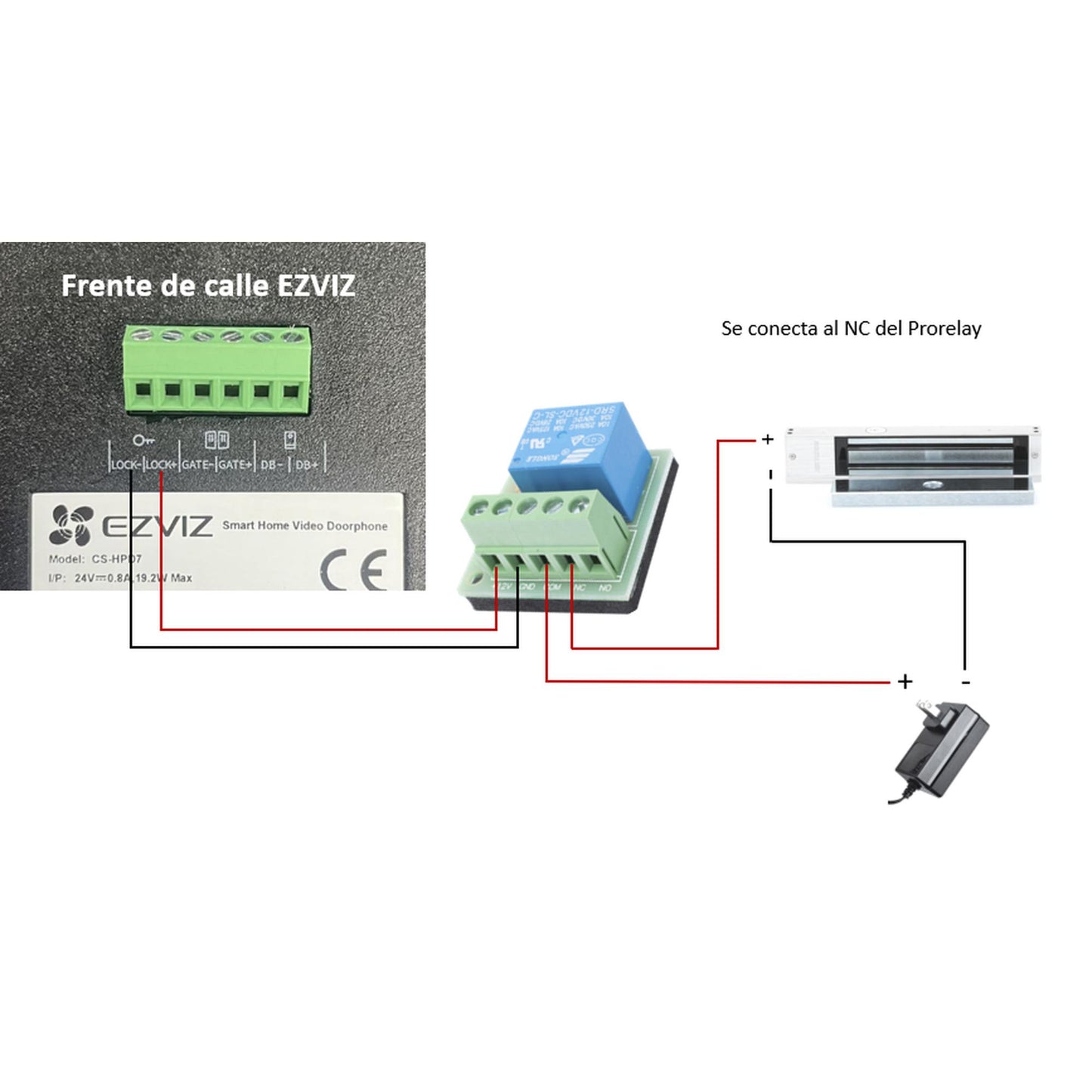 Videoportero IP con monitor WiFi Cámara Apertura remota
