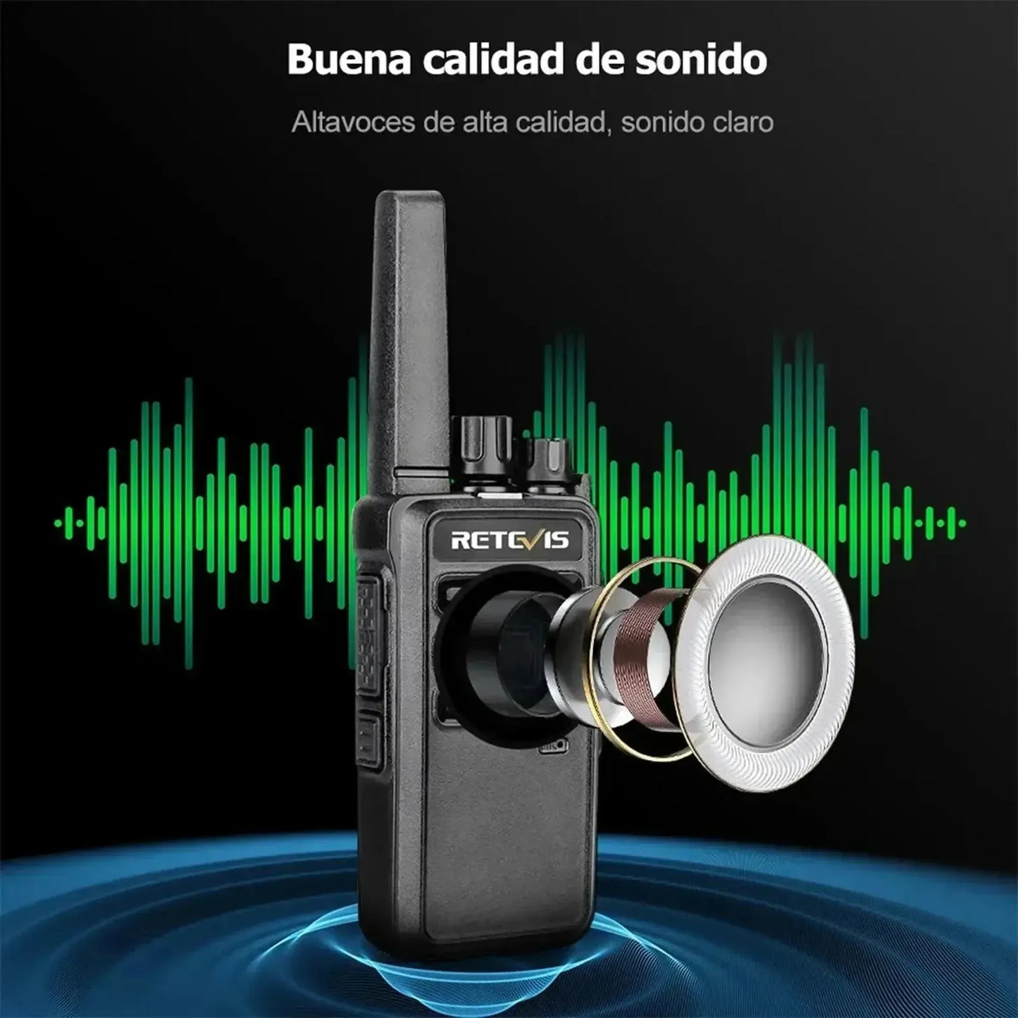 Par Radios Walkie Talkie Retevis RT68 UHF Analógico 2W 16 canales