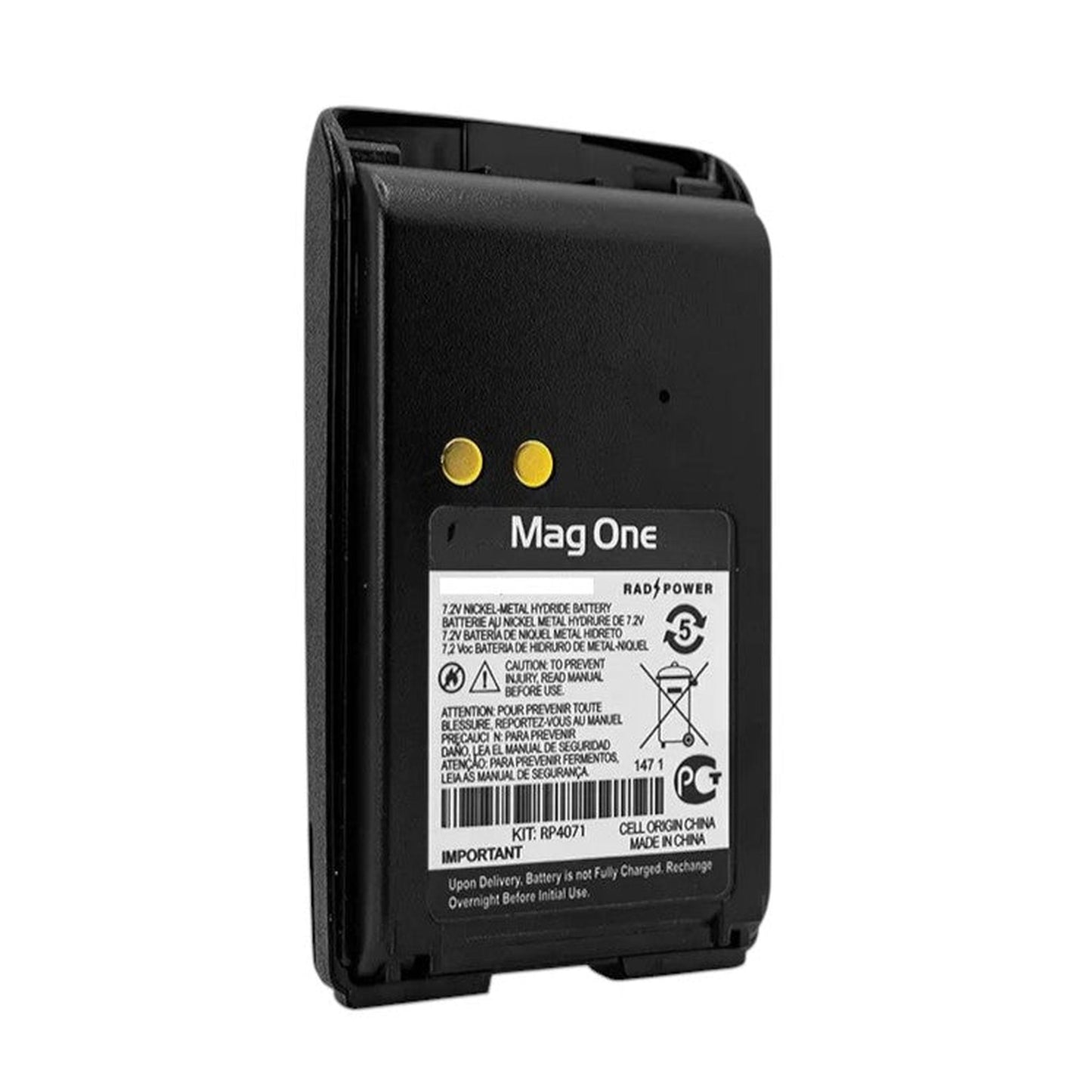 Batería recargable Rad Power Ni-Mh 7.2V 1200 mAh para radios Motorola MagOne A8 PMNN4071
