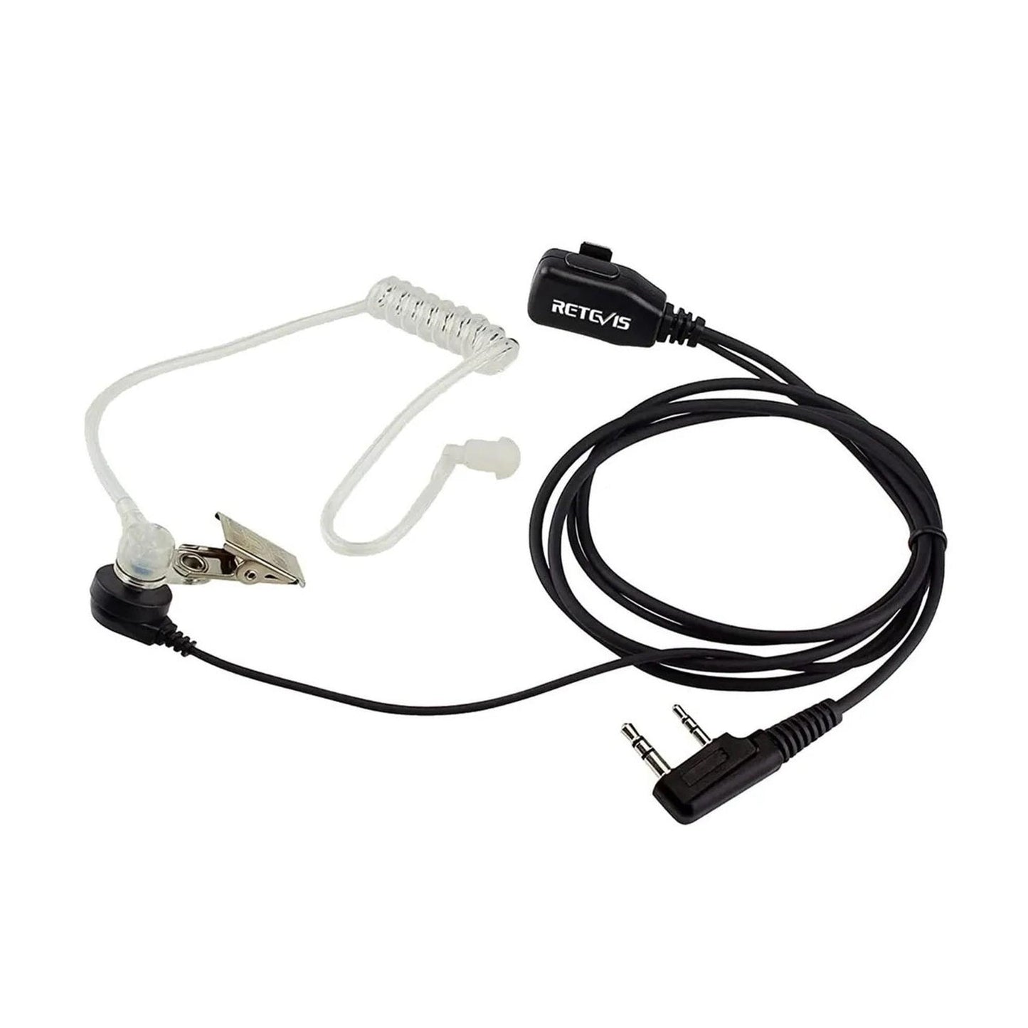 Auricular manos libres Retevis C9003B tipo escolta tubo de aire transparente compatibles con Kenwood Baofeng tXPRO