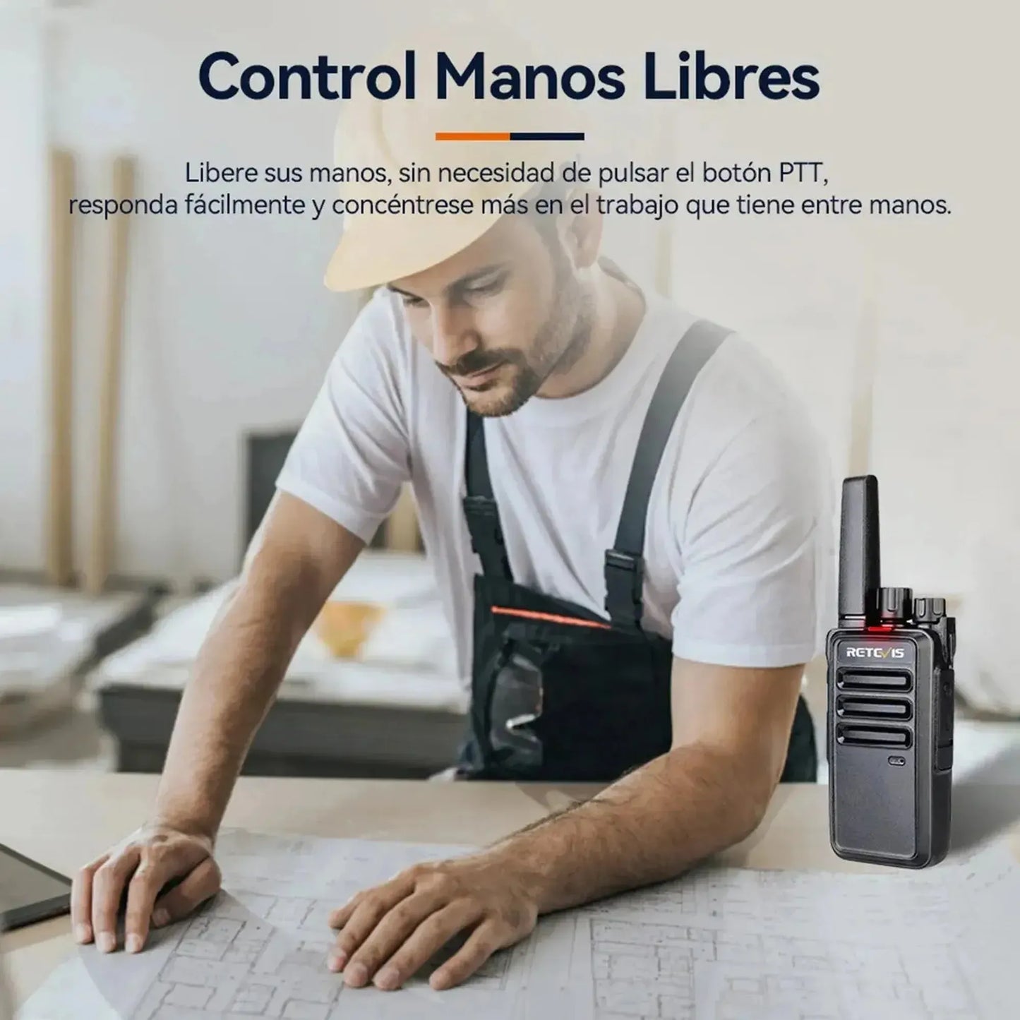 Par Radios Walkie Talkie Retevis RT68 UHF Analógico 2W 16 canales