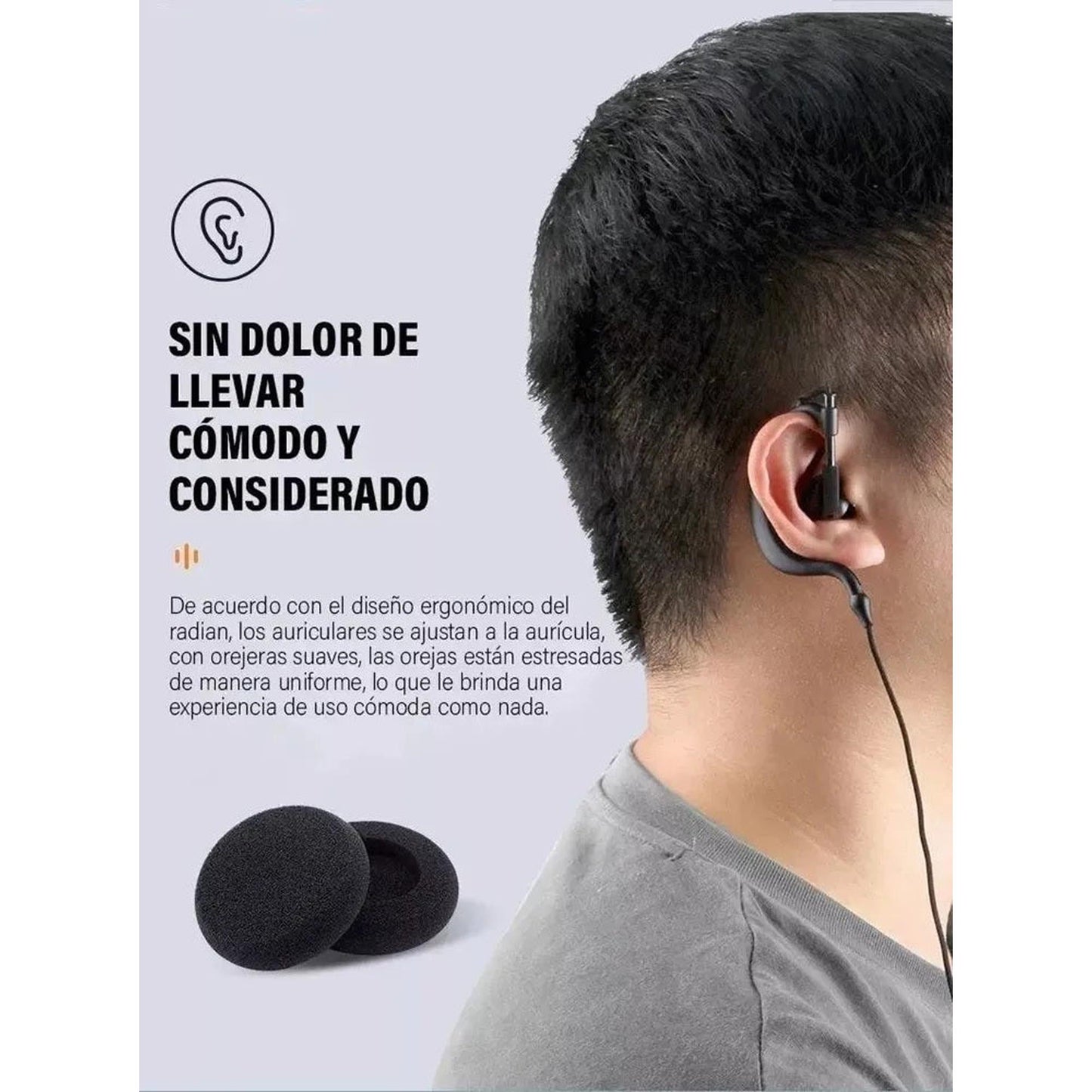 Auricular manos libres Micrófono audífono TXPRO TX-EHM para radios Motorola TC-500 EP450 EP350 R2 Mag One
