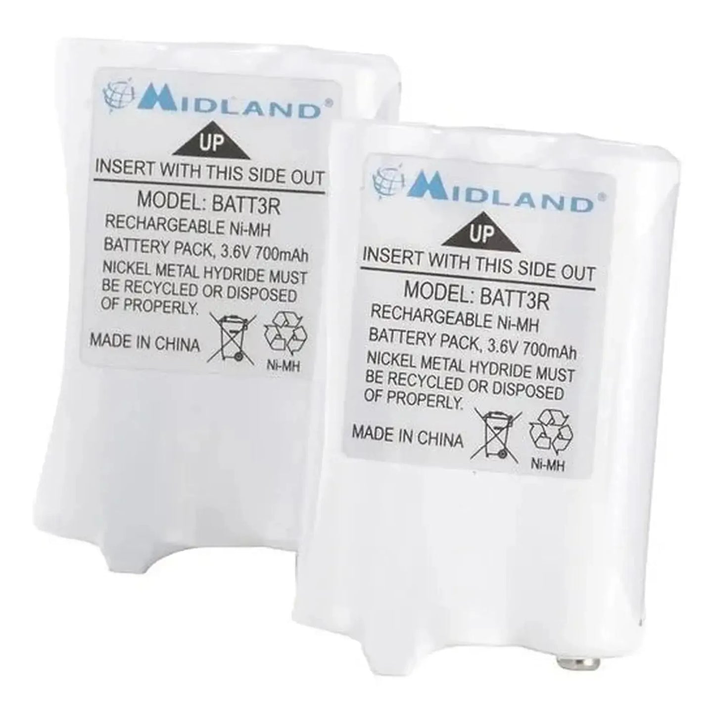 Par de baterías recargables Nimh Midland Batt3r Avp14 para T51 T55 T65 LXT600 series