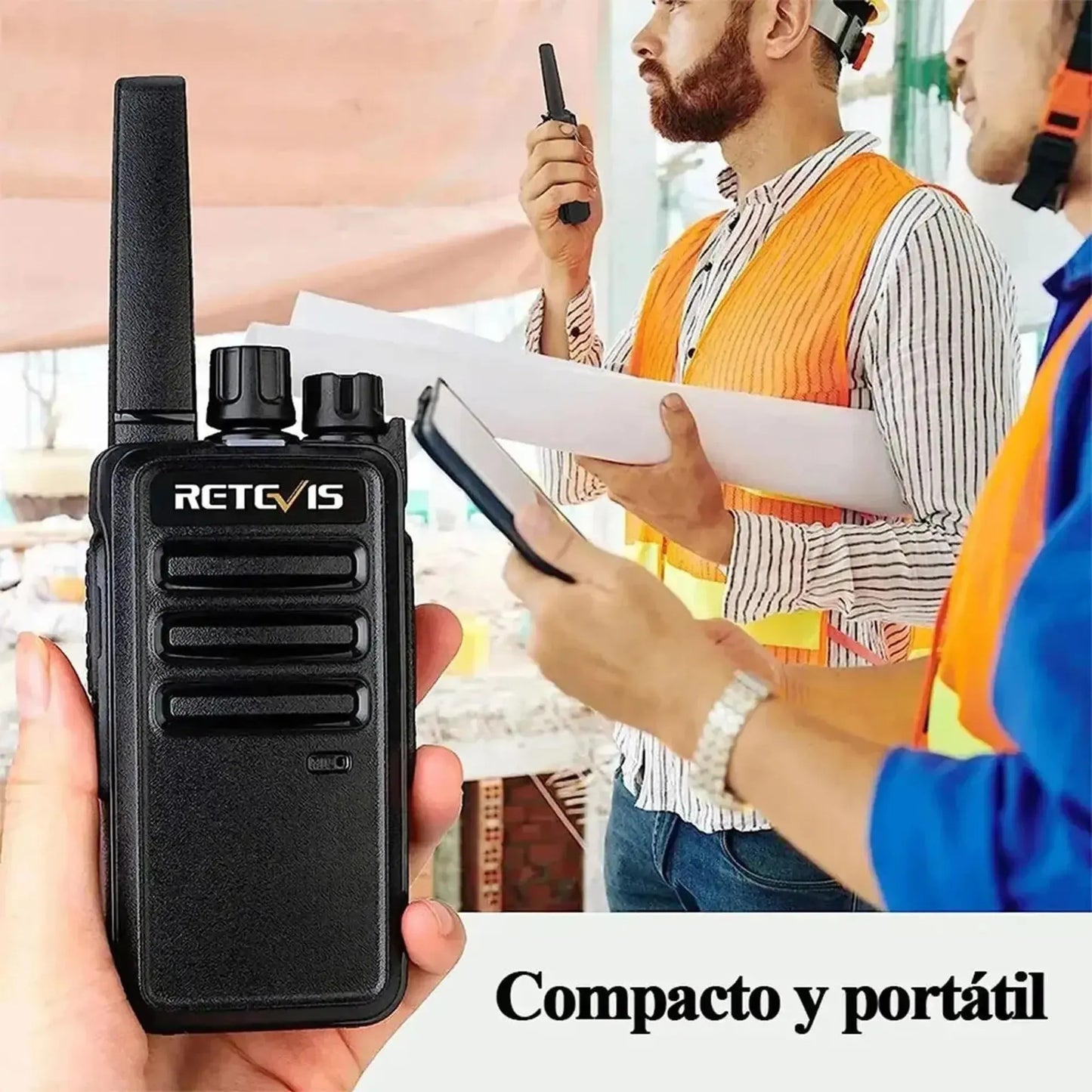 Par Radios Walkie Talkie Retevis RT68 UHF Analógico 2W 16 canales