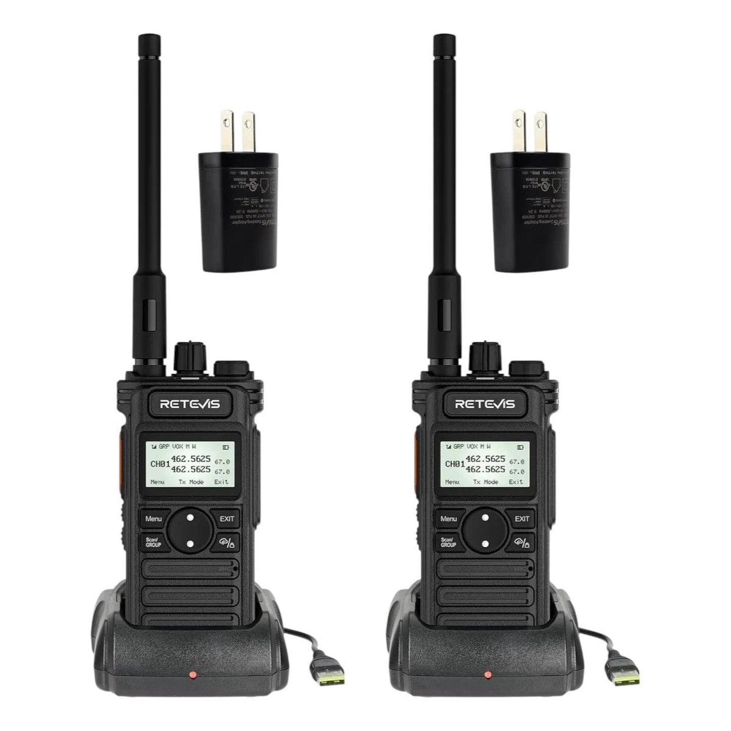 Par radios walkie talkie Retevis RT86S UHF 10W Analógico 16 canales