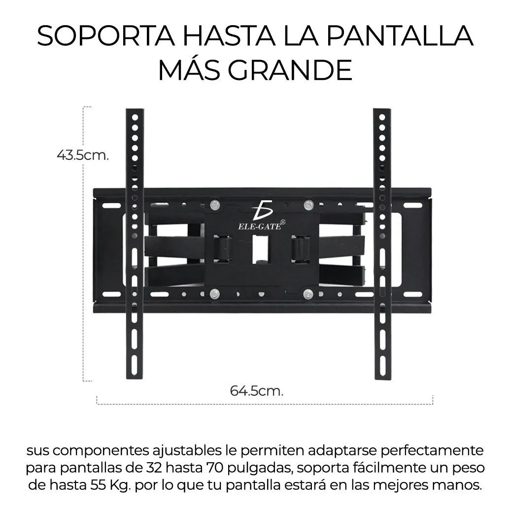 Soporte para tv pantalla de 32 A 70 pulgadas articulado inclinable