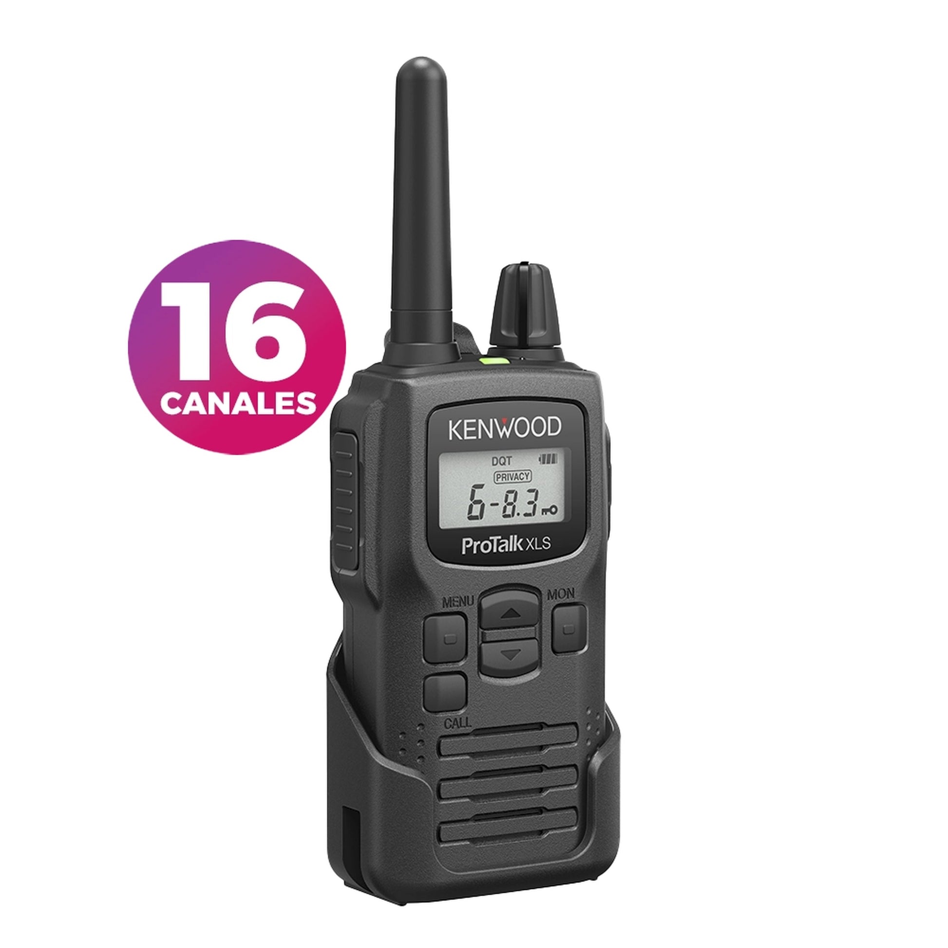 Radio Walkie Talkie Kenwood PKT-300K UHF 450-470 MHz 2W 16 canales Uso rudo MIL-STD-810 VOX