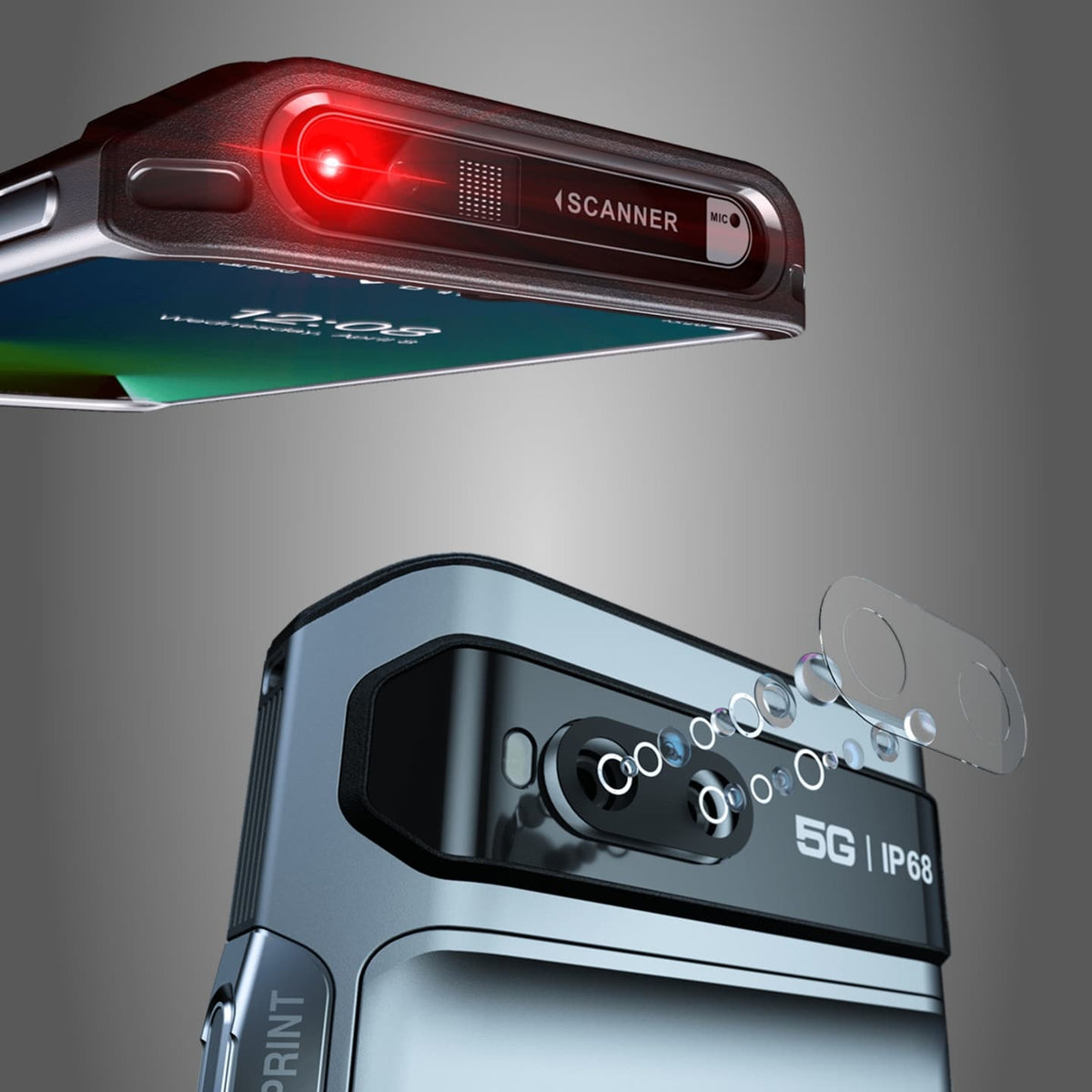 Radio portátil Hytera PNC560 Xsecure PoC 5G LTE GPS Uso rudo