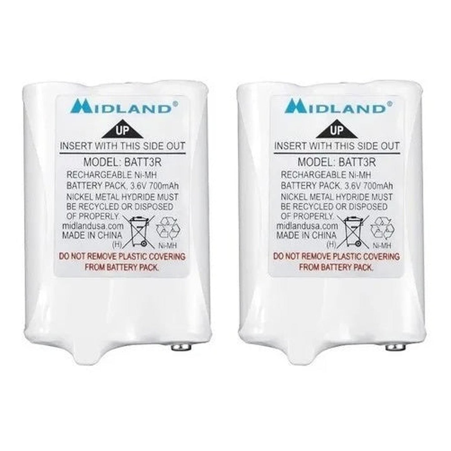 Par de baterías recargables Nimh Midland Batt3r Avp14 para T51 T55 T65 LXT600 series