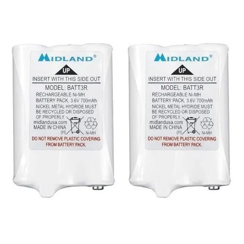 Par de baterías recargables Nimh Midland Batt3r Avp14 para T51 T55 T65 LXT600 series