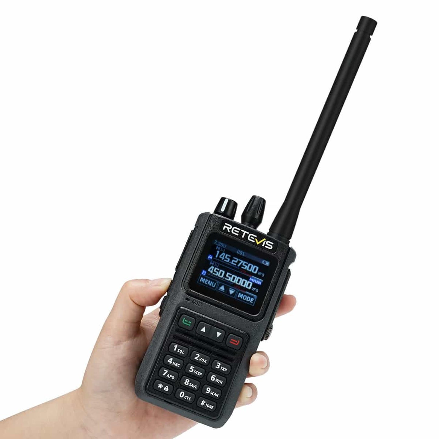 Radio walkie talkie Retevis C1 Sumergible Banda dual UHF/VHF 5W Uso rudo Analógico