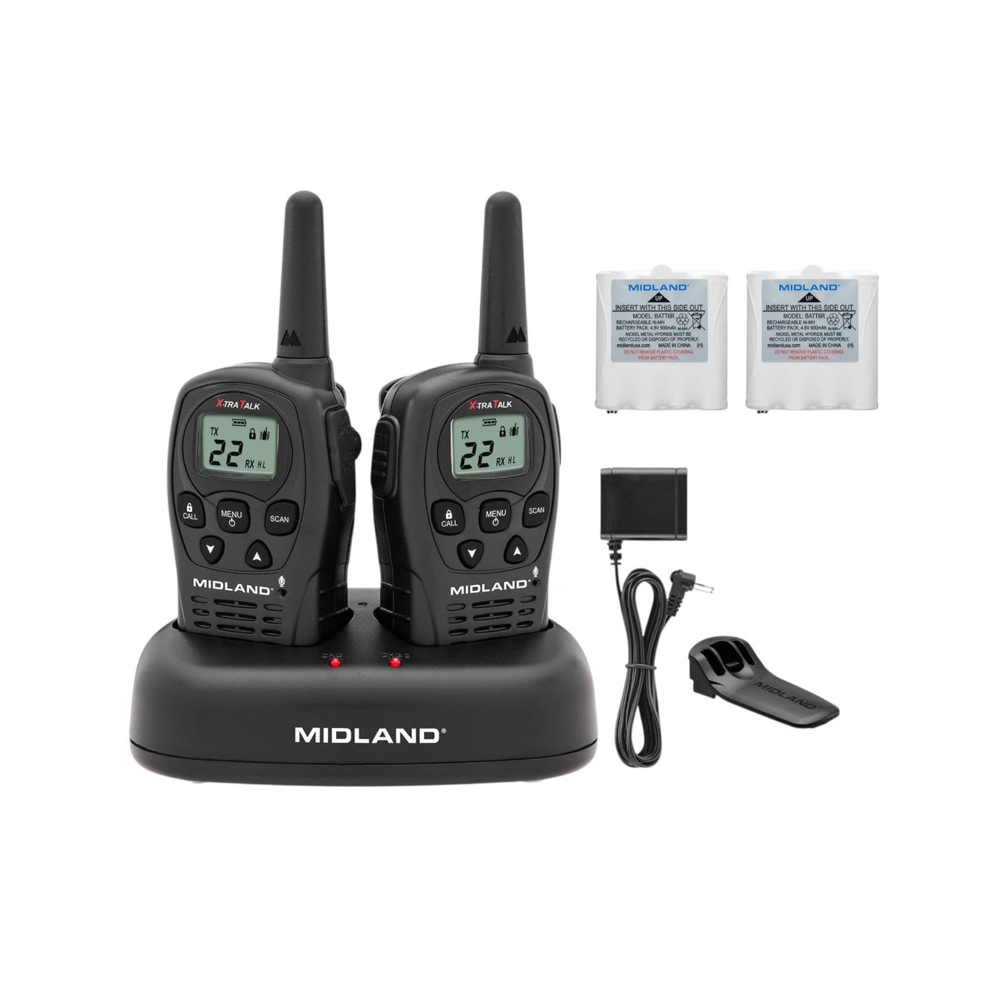 Radios Walkie Talkie Midland LXT500VP3 GMRS FRS 38km 22 canales