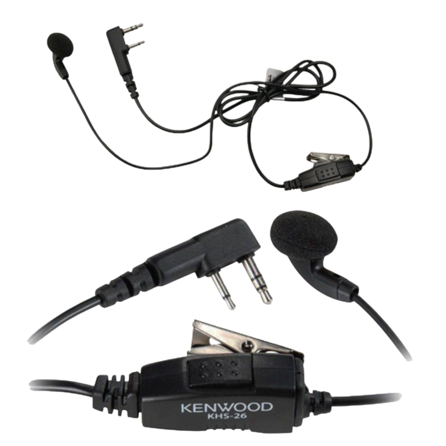 Auricular manos libres Kenwood KHS-26 micrófono audífono compatibles con TK-2000 TK-3000 NX y TK series