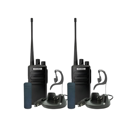 Par de radios Walkie Talkie PTTPRO Pro1000 UHF Analógico 16 Canales 2W