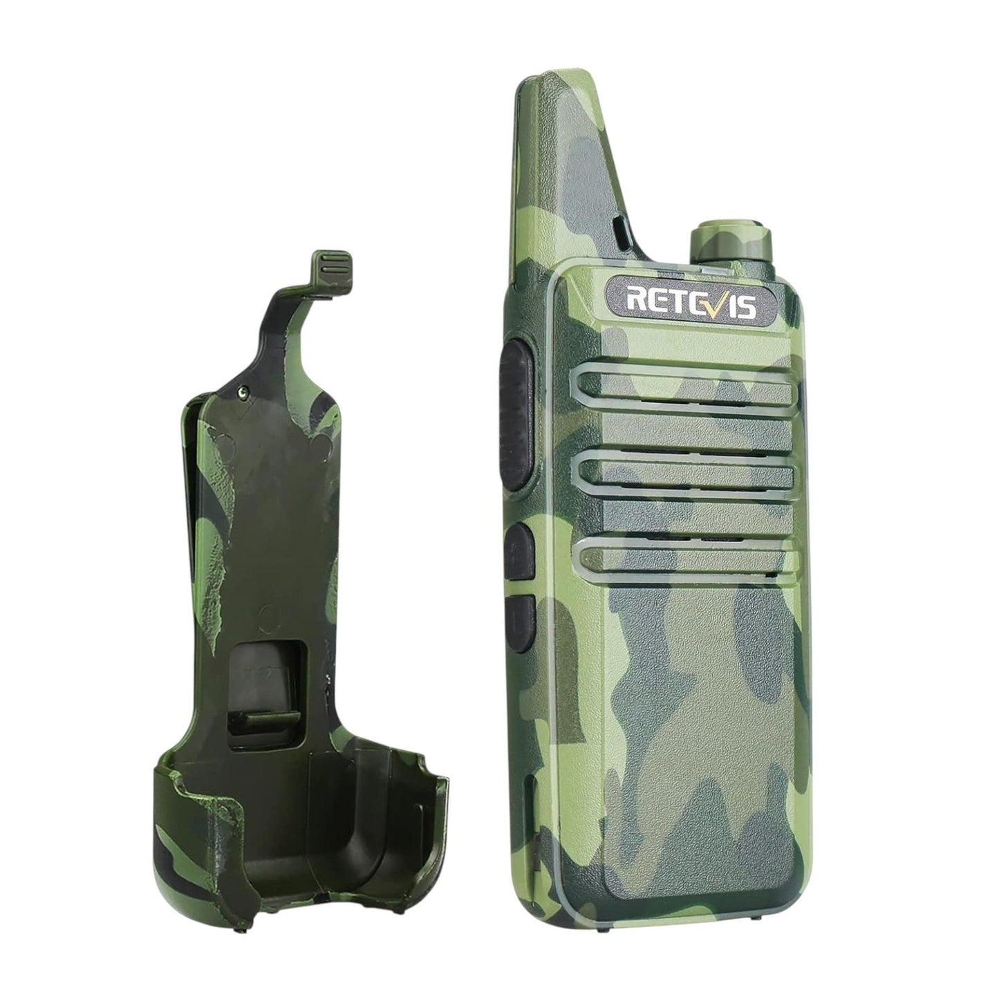 Par radios Walkie Talkie Retevis RT22 CAMO UHF Analógico 22canales 2W