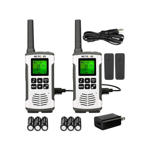 Par radios walkie talkie Retevis RT45 Eztalk GMRS FRS 22 canales