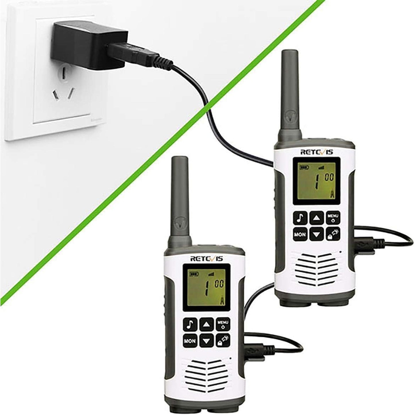 Par radios walkie talkie Retevis RT45 Eztalk GMRS FRS 22 canales