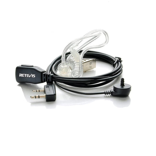 Auricular manos libres Retevis C9003B tipo escolta tubo de aire transparente compatibles con Kenwood Baofeng tXPRO