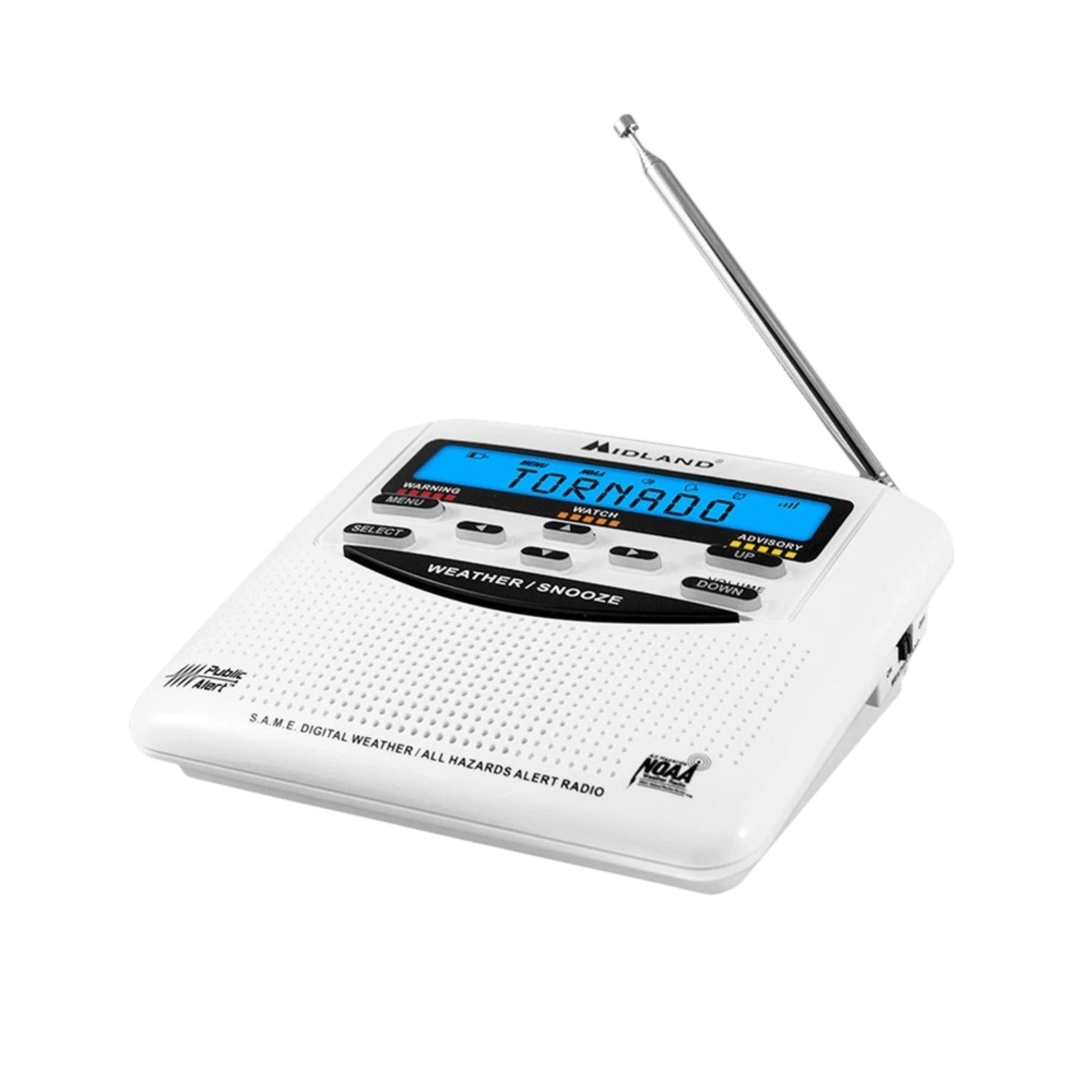 Radio meteorológico Midland WR120 con sistema alerta sísmica cobertura SASMEX S.A.M.E