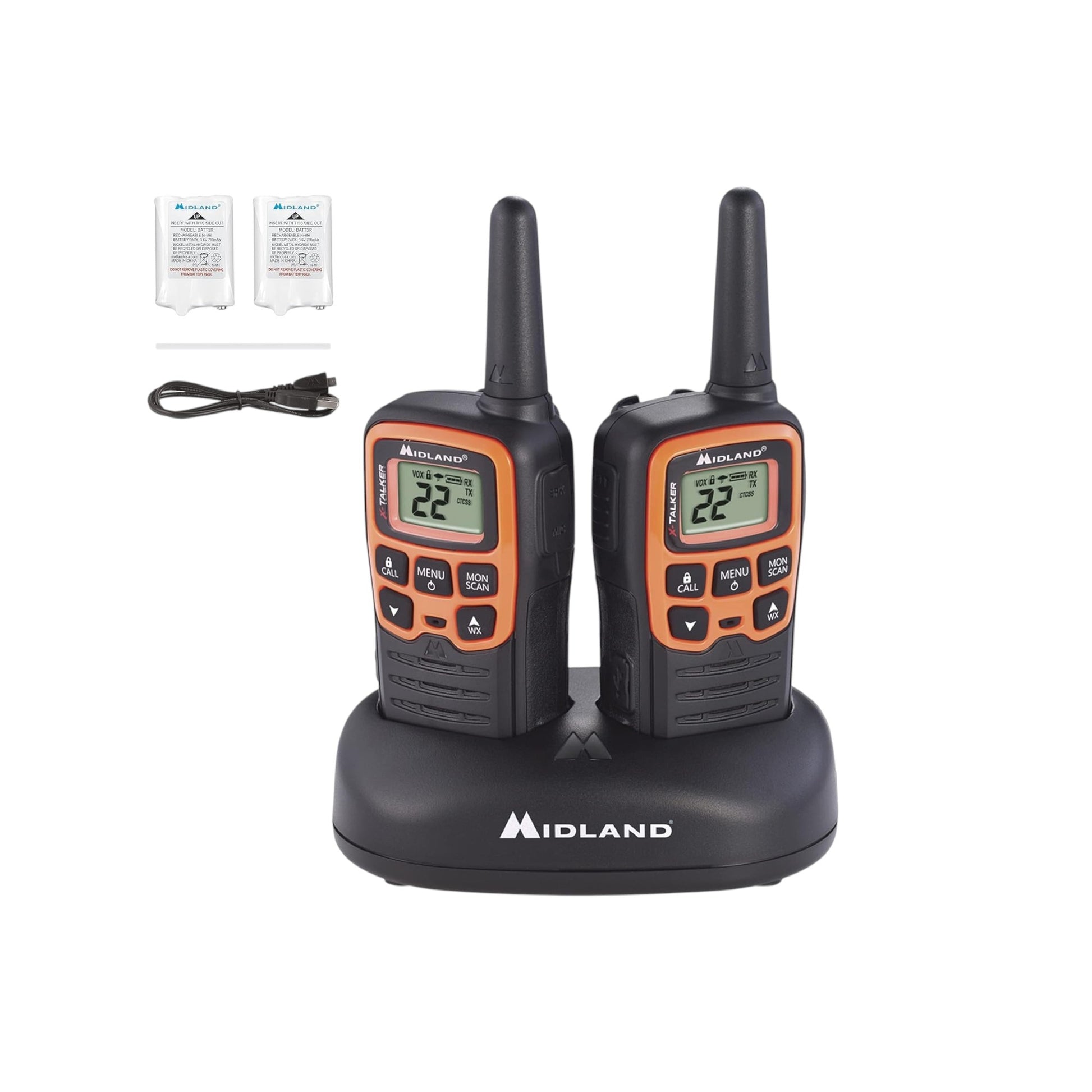 Radios Walkie Talkie Midland X-Talker T51VP3 22 canales 45km eVox GMRS FRS