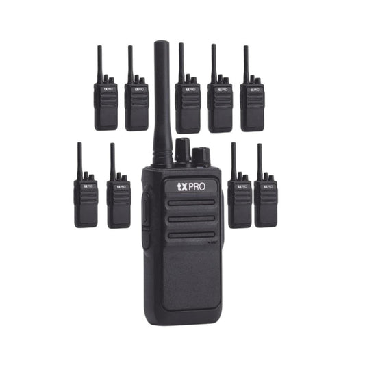 Paquete 10 radios walkie talkie tXPRO TX320 UHF 400-470MHz 16 canales analógicos
